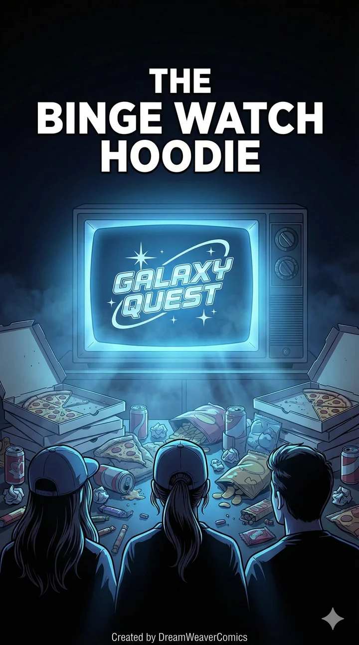 The Binge Watch Hoodie comic cover