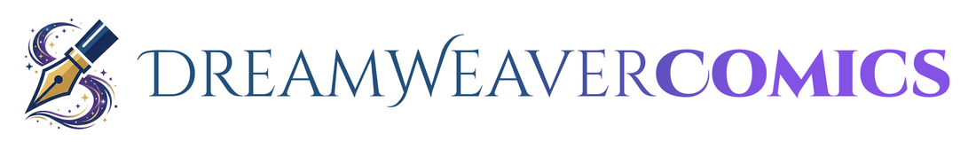 DreamWeaverComics — the original fountain pen, crescent, and stars logo